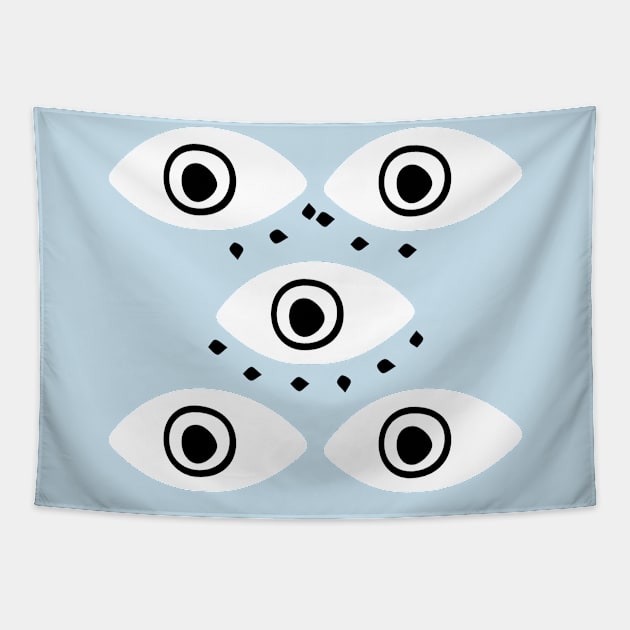 Evil Eye Amulet Tapestry by bruxamagica