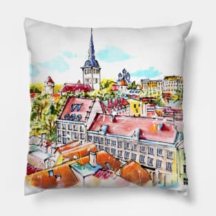 Tallinn Old Town Pillow