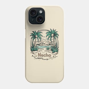 name Necho written in the sand Phone Case