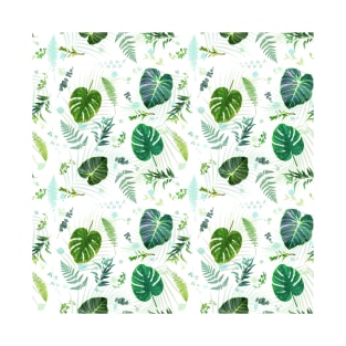 Tropical Plant Leaves - SM T-Shirt