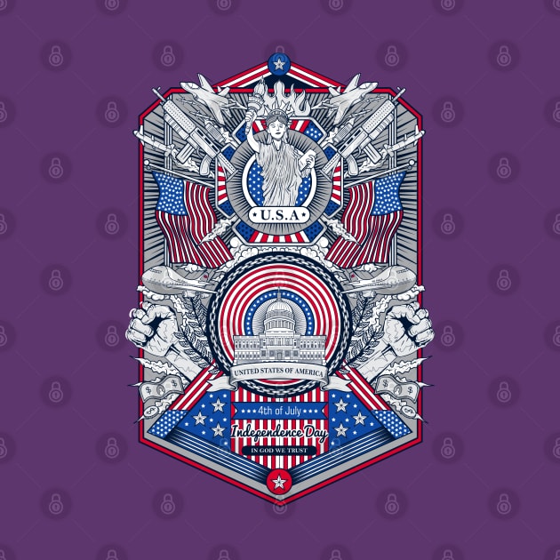 United States 4 Th July Theme by Mako Design 