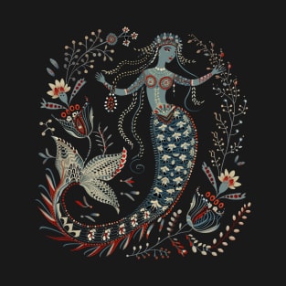 Ethno Mermaid in Old Slavic style T-Shirt