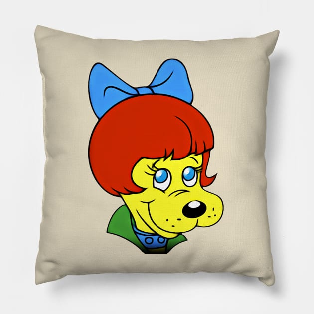 Bright Eyes, Pound Puppies 80's Cartoon Pillow by RainbowRetro