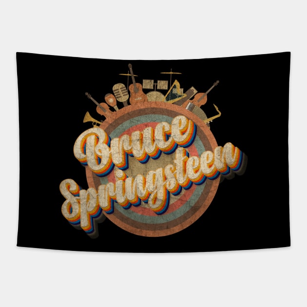 Tour Music Designs Vintage Retro - The Boss Tapestry by kumurkumur