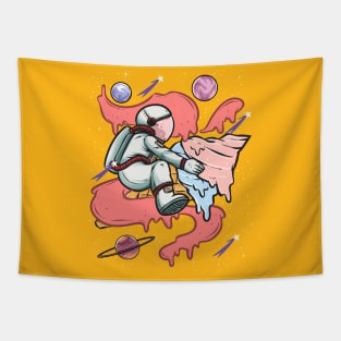 Astronaut Ice Cream Outer Space Planets Tapestry