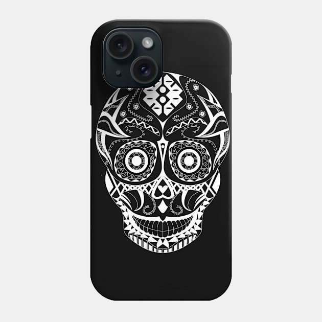 black skull ecopop Phone Case by jorge_lebeau