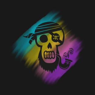 Our flag means death - Pirate skull on a rainbow background T-Shirt