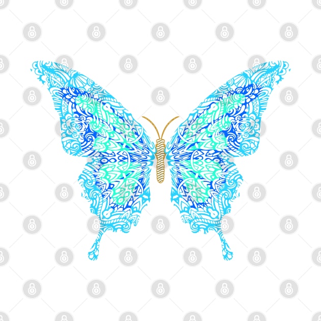 Winter butterfly mandala by SundayBuyer