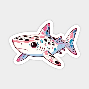 Kawaii Pink Leopard Shark Magnet