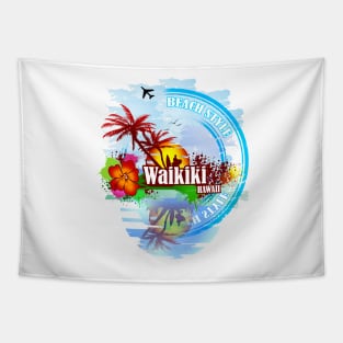 Waikiki Hawaii Tapestry