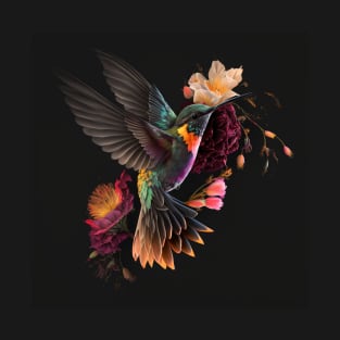 Hummingbird and Flowers mix T-Shirt