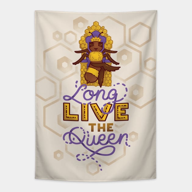 Long Live the Queen Bee Tapestry by polliadesign