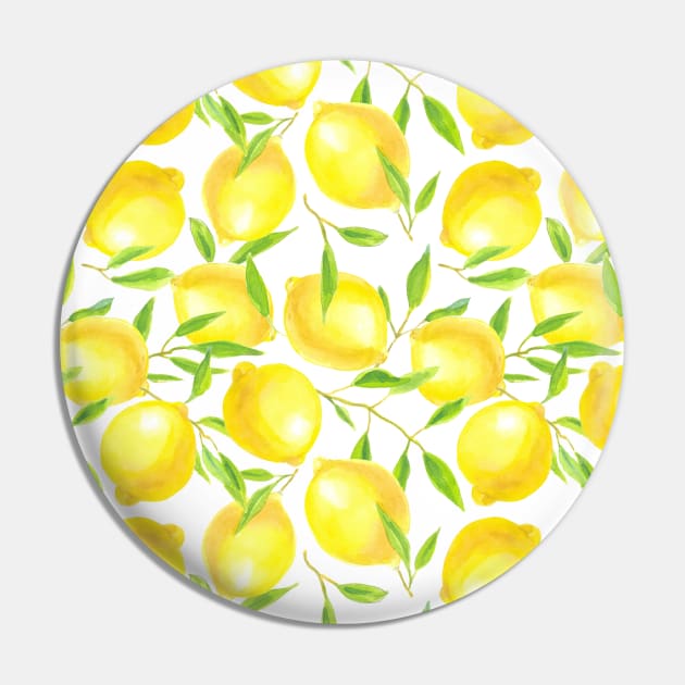 Lemons and leaves  pattern design Pin by katerinamk