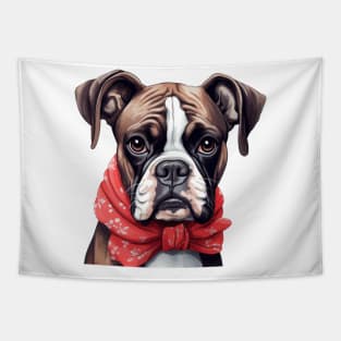 Fancy Boxer Dog Tapestry