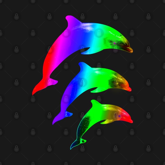 Multicolour Dolphin Save The Whales Animal Print by PoizonBrand