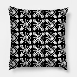 Key Pattern Black & White Pillow