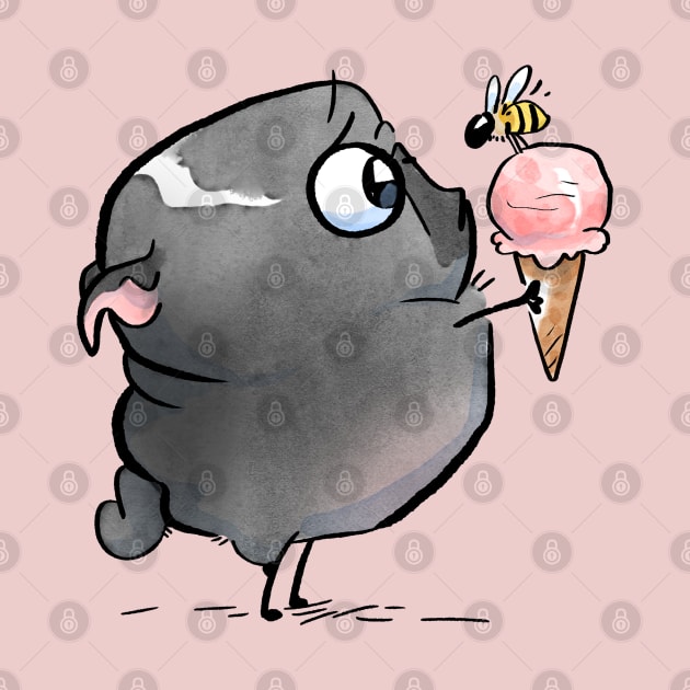 Ice Cream Bee by Inkpug