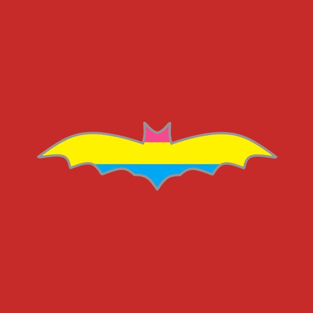 Pansexual/Panromantic Pride Flag: Halloween Bat by DisneyFanatic23