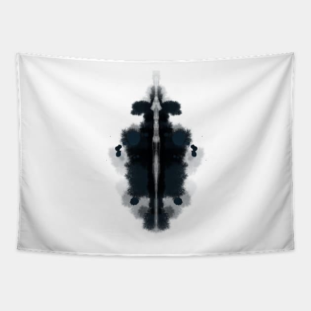 Inkblot figure Tapestry by Pacesyte