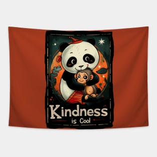 Kindness is Cool-Panda and Monkey 1 Tapestry