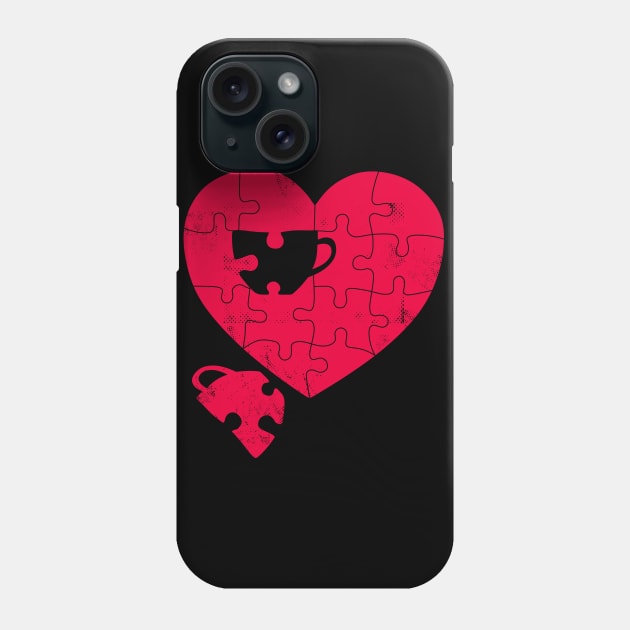 I love coffee and puzzles Phone Case by inkonfiremx