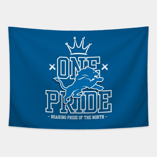 Detroit Lions One Pride Tapestry by RCKZ