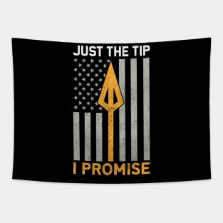 Just The Tip Archery Lover USA Flag Tapestry