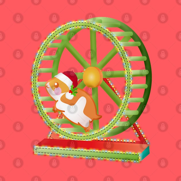 christmas santa hamster by gossiprag