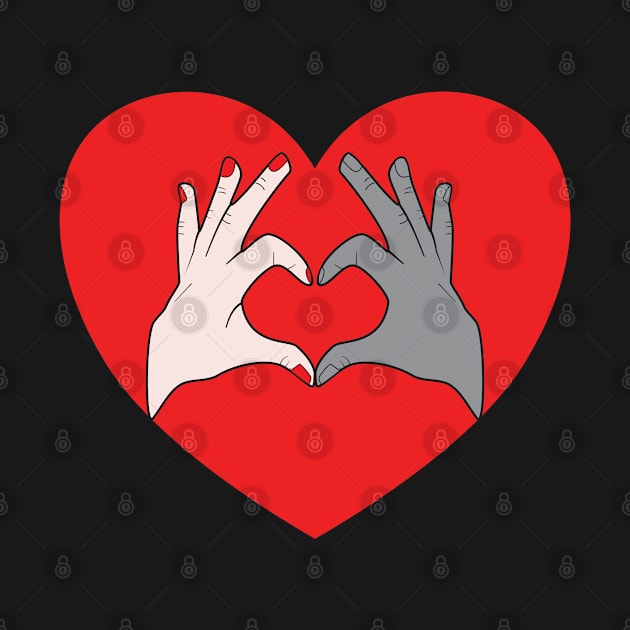 Hands Making Heart Shape Love Sign Language Valentine's Day by Okuadinya