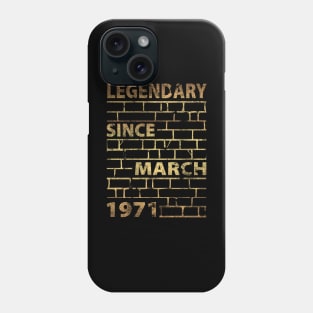 Mason 50 birthday March 1971 craft construction Phone Case