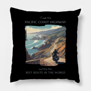 The Pacific Coast Highway - best motorcycle route in the world Pillow