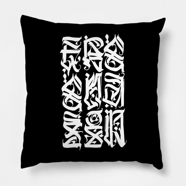 Freemason Calligraffiti Pillow by wemerge