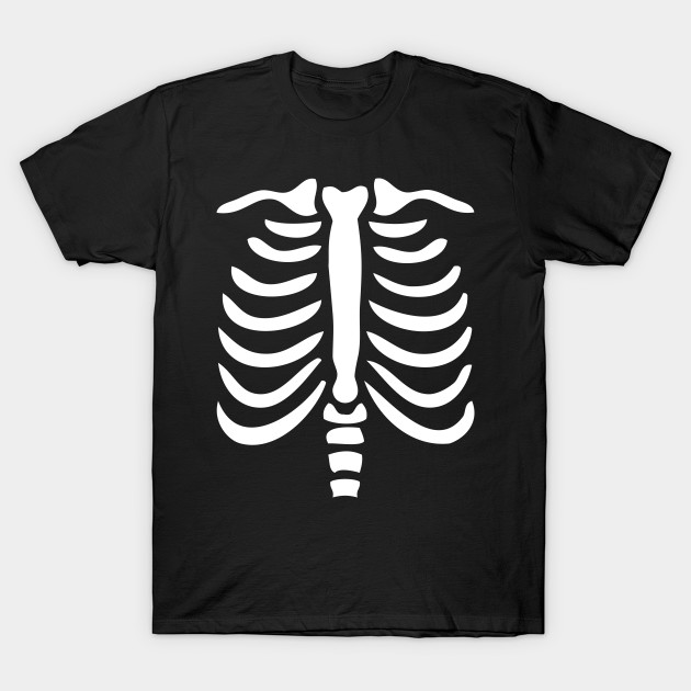 Skeleton ribs Halloween TShirt TeePublic