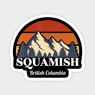 Squamish BC Vacation Hiking Camping Retro Family Group Gift Magnet