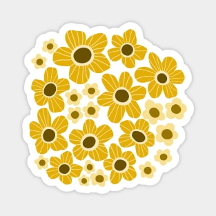 Yellow flower power Magnet