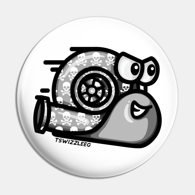 Turbo Snail - Rock On (Gray) Pin by hoddynoddy