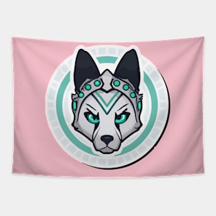 Cute Alaskan Husky Sticker Art Tapestry