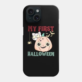 My first Halloween cat, pumpkin Phone Case