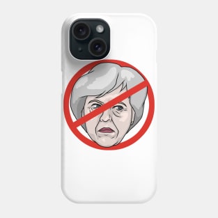 Theresa May No Road Sign Illustration Phone Case