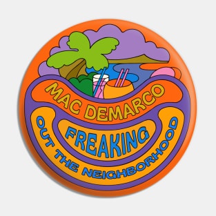 Mac DeMarco Freaking Out The Neighborhood - Original Fan Art Pin