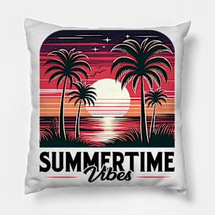 Summertime vibes - 80s Nostalgia Retro Pillow