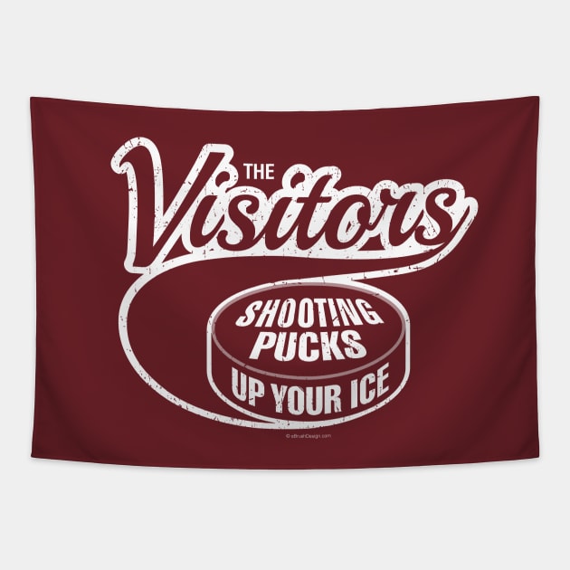 Visitors: Shooting Pucks Up Your Ice Tapestry by eBrushDesign