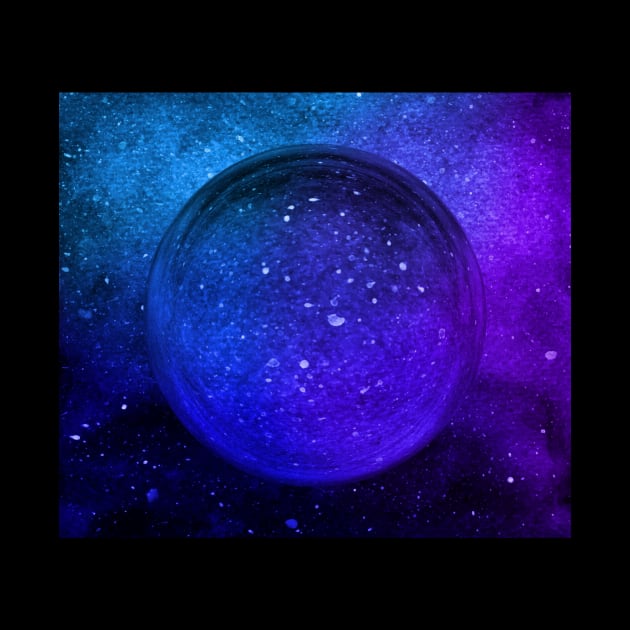 Ombre Purple Blue Galaxy Art by Moon Art