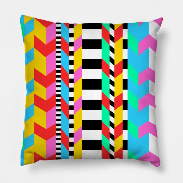 Crazy 90s Sweater Recreation Pillow by melisssne