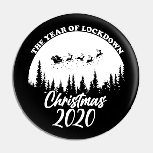 Christmas Lockdown 2020 Santa's Sleigh Reindeer Pajamas Family Gifts Pin