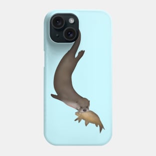 North American River Otter & Fish Phone Case