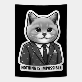 Nothing Is Impossible Cat Tapestry