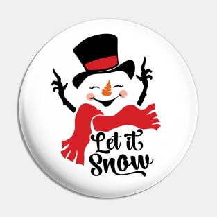 Cheerful Snowman - Let it Snow Graphic for Snow lovers Pin