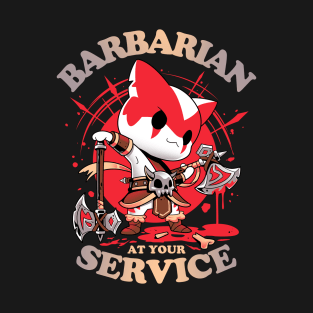 Barbarian's Call - Cute Cat Gamer T-Shirt