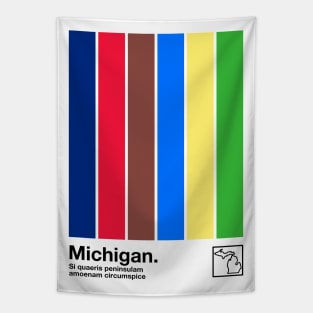 Michigan // Original Minimalist Artwork Poster Design Tapestry